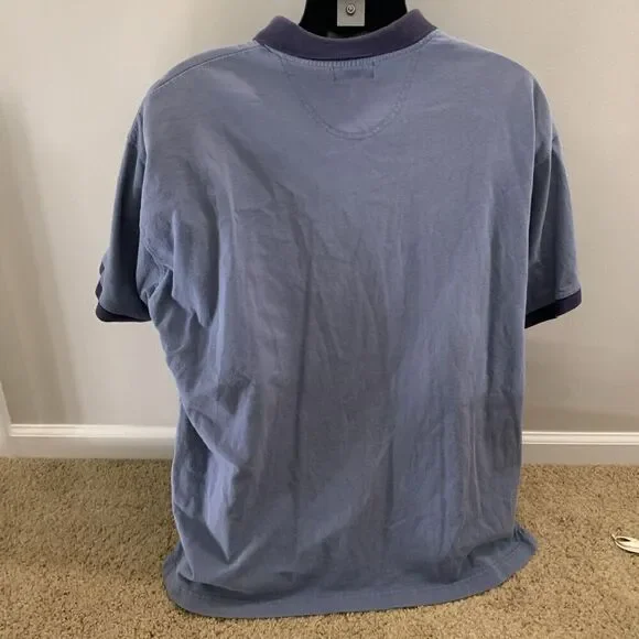 St Johns Bay Vintage Polo Shirt Mens Size XXL 2XL Blue Made In USA 100% Cotton - Picture 10 of 10